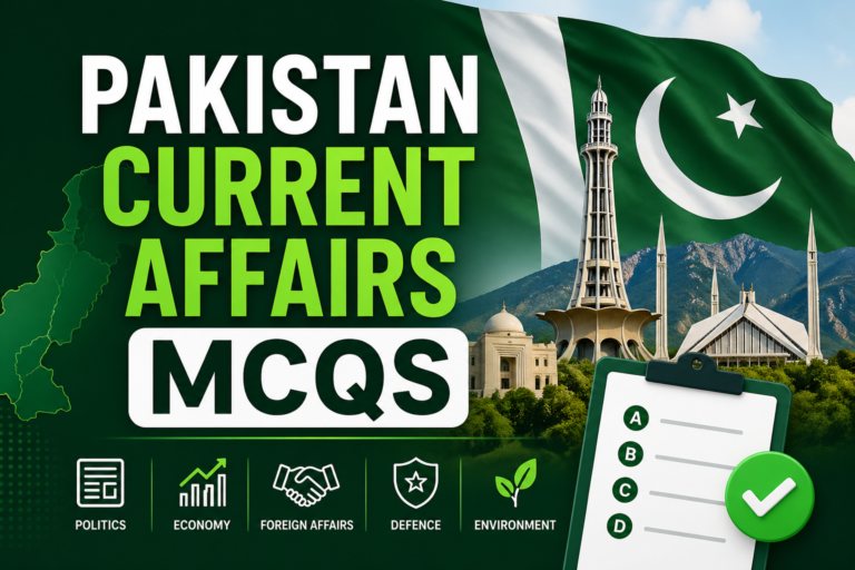 Pakistan Current Affairs MCQs