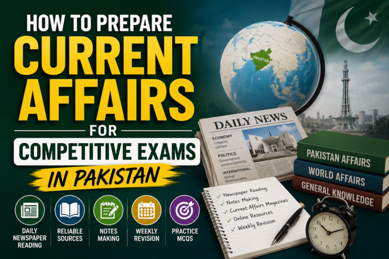 How to Prepare Current Affairs for Competitive Exams in Pakistan 