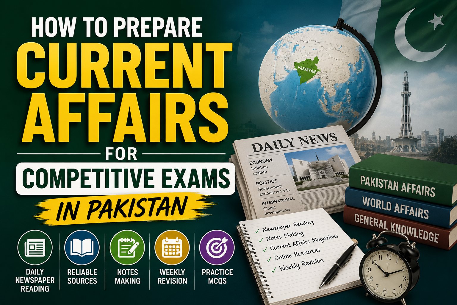 How to Prepare Current Affairs for Competitive Exams in Pakistan 