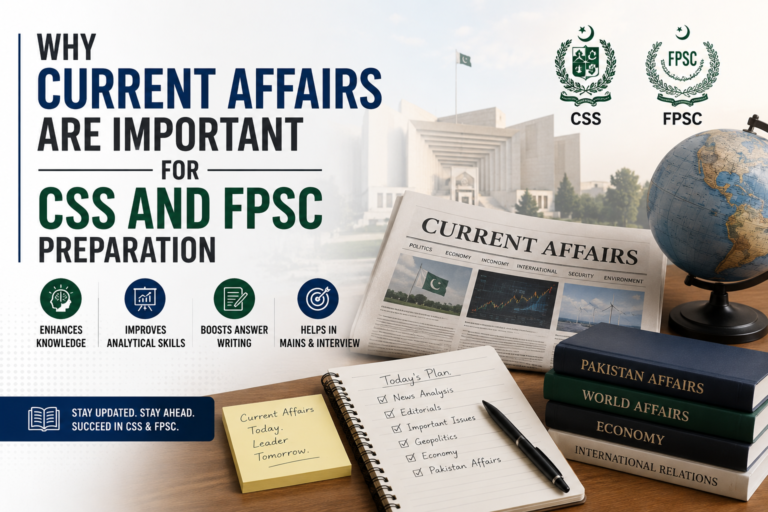 Why Current Affairs Are Important for CSS and FPSC Preparation