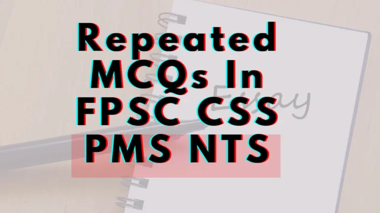 Most Repeated PPSC MCQs Subject-Wise Analysis 2026