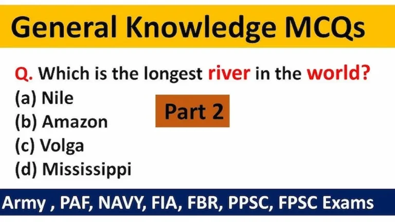 General Knowledge MCQs with Answers for Competitive Exam Preparation