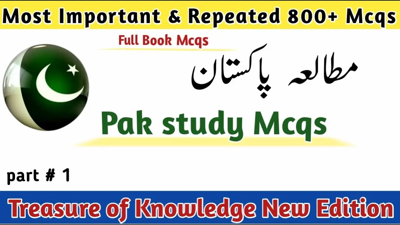 Most Repeated Pakistan Studies MCQs for PPSC, FPSC & NTS 2026 (With Answers)